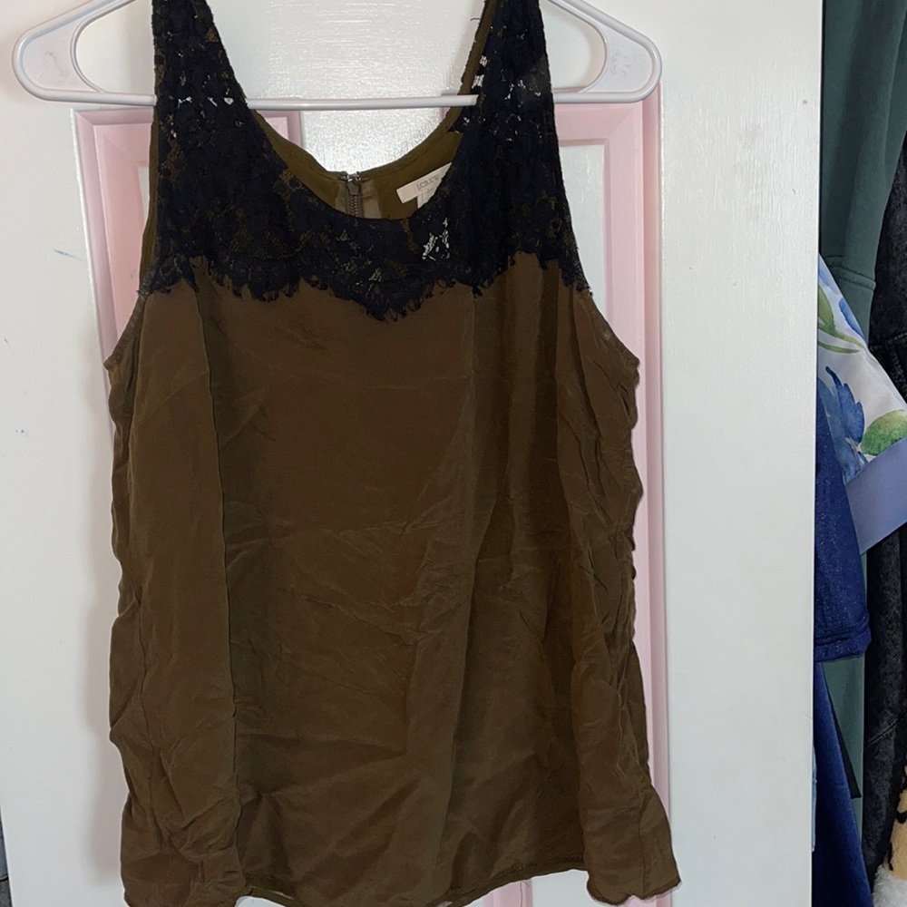 Olive green top from jcrew